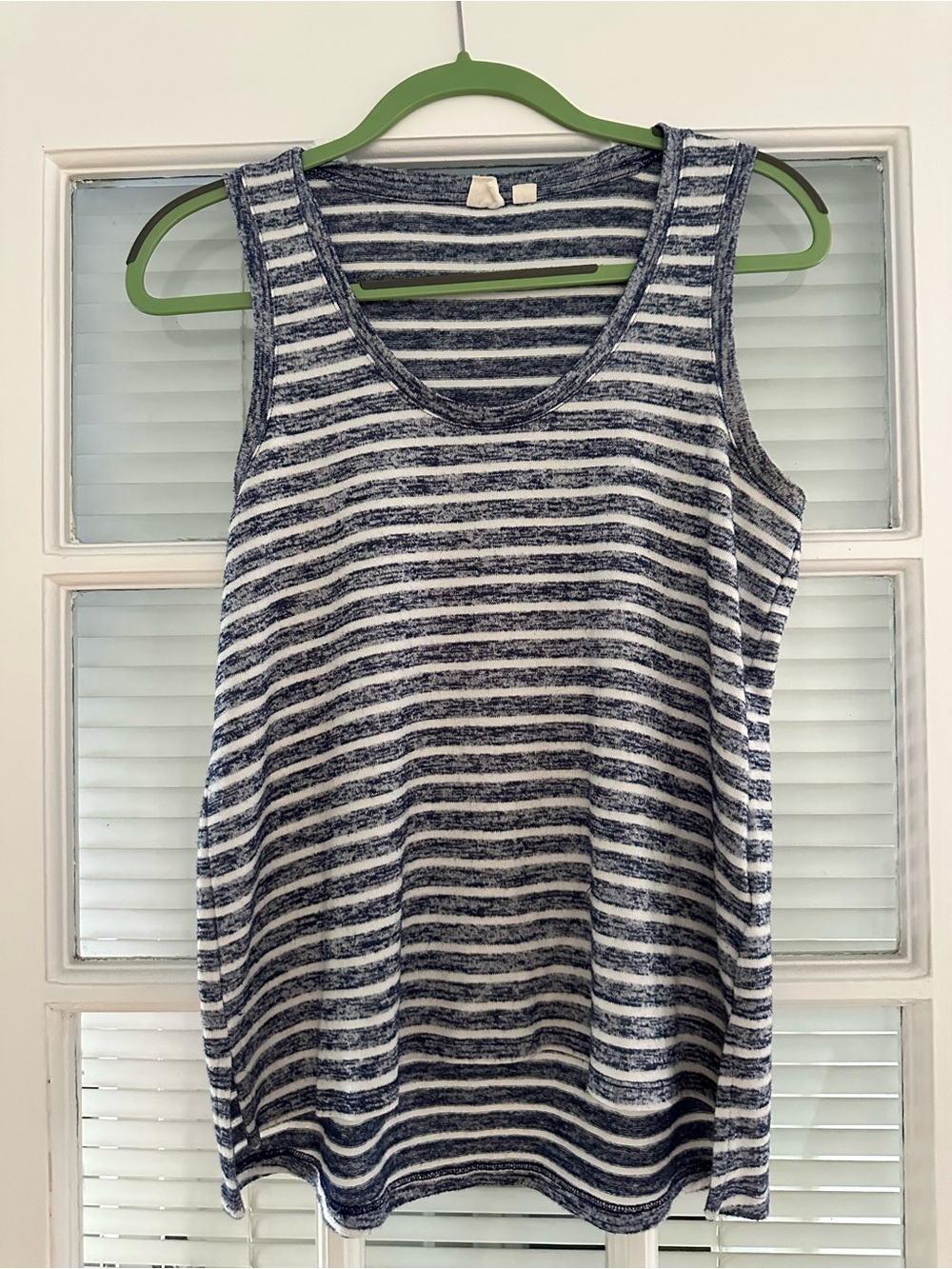 GAP Navy and White Striped Scoop Tank